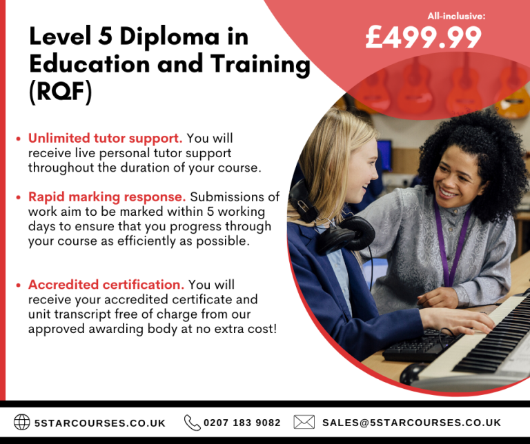 Level 5 Diploma in Education and Training (Formerly DTTLS)